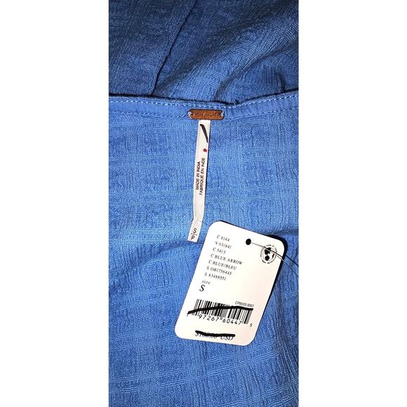 Free People Blue Tie Front Midi Dress - Picture 5 of 5